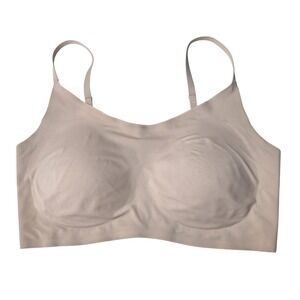 Uniqlo Airism Bra Medium Beige Wireless Stretch Comfort Lightweight Padded